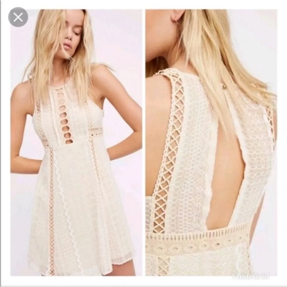 Free People Wherever You Go Mini Dress Size 4 - Picture 2 of 10
